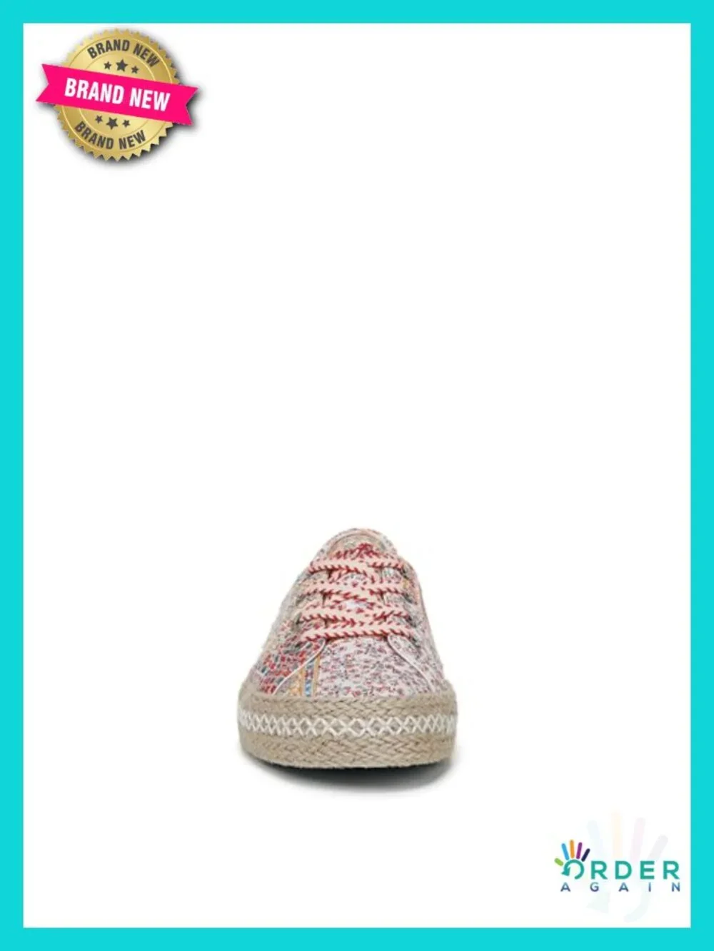 Canvas Espadrille Sneakers - Cushioned Footbed, Vegan, Lace-Up